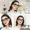 thumbnail image 3 of MARE AZZURO Oversized Reading Glasses 1.00+ Women Fashion Large Readers 1.0 1.25 1.5 1.75 2.0 2.25 2.5 2.75 3.0 3.5 (Black, 1.00), 3 of 7
