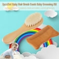thumbnail image 2 of Peine Irfora 2 unids / set Cepillo de Pelo de Bebé Peine Lana Natural Cepillo de Pelo de Madera Recién Nacido Peine Infantil Cabeza Masajeador Kit de Aseo de Bebé Irfora Peine, 2 of 5
