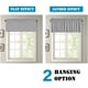 thumbnail image 5 of Cenefas de cortina opacas de 2 paneles para ventanas de cocina/baño/sala de estar/dormitorio, privacidad decorativa para barra de bolsillo, cortinas cortas para cenefa de ventana, 52 pulgadas de ancho x 18 pulgadas de largo, blanco puro, gris azulado, 5 of 5