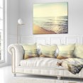 thumbnail image 2 of Designart Bright Seashore during Sunset - Seashore Throw Pillow - 18x18, 2 of 4
