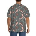thumbnail image 5 of Fotbe Hedgehogs and Flowers1 print Short Sleeve Button Down Shirts for Men Casual Summer Beach Wrinkle Free Shirt-3X-Large, 5 of 7