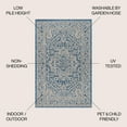 thumbnail image 3 of JONATHAN Y SANTA MONICA 10 x 14 Area Rug, Sinjuri Medallion Textured Weave - Navy/Gray, SMB101B-14, 3 of 11