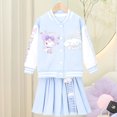 thumbnail image 3 of Cinnamoroll Girl Jk Uniform Set Sanrios Anime Spring Autumn Cotton Coat Shirt Pleated Skirt Korean Fashion Kawaii Kids Jackets, 3 of 5