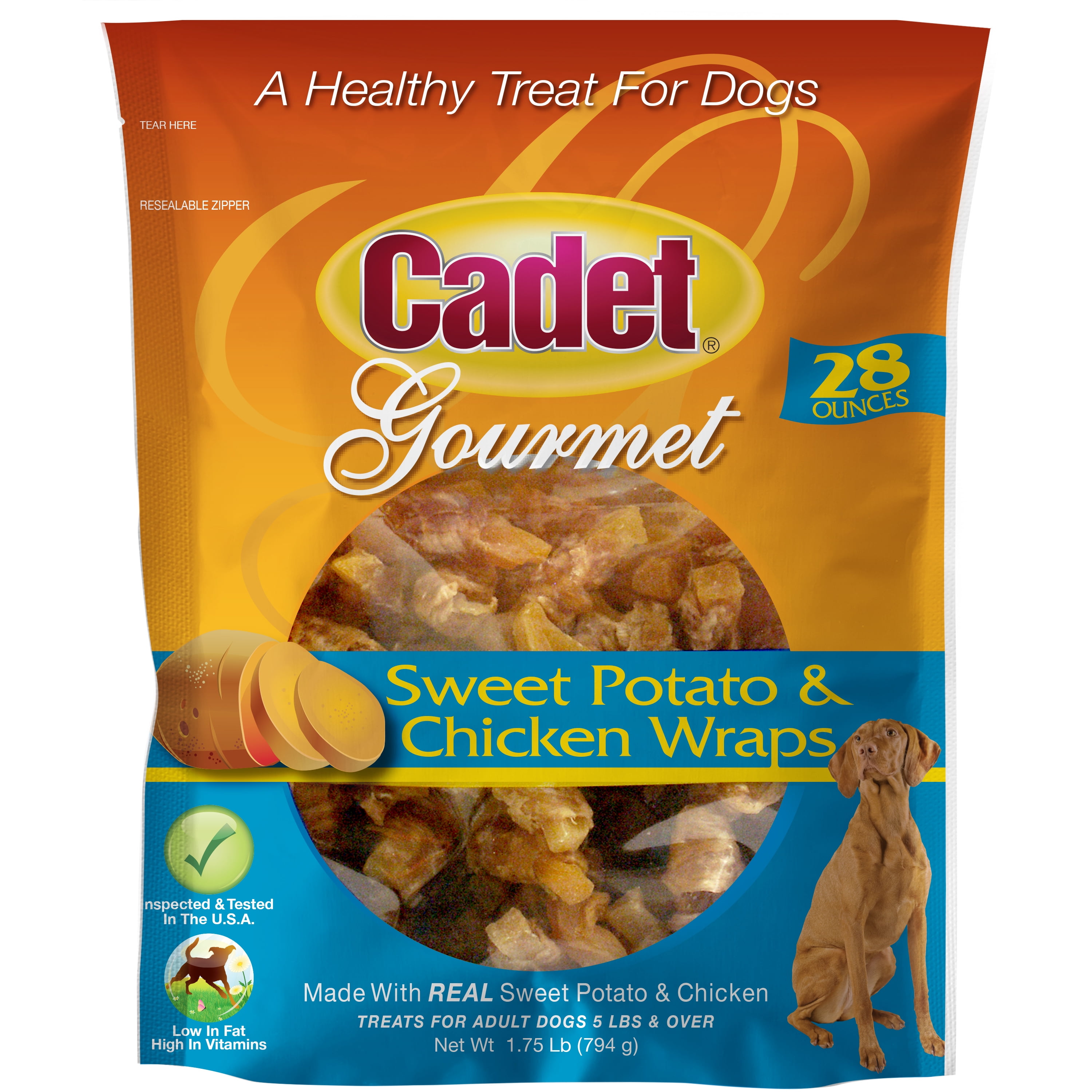 Cadet Premium Gourmet Wraps Dog Treats Chicken & Sweet Potato 28 oz