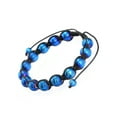 thumbnail image 5 of West Coast Jewelry Men's Blue Plated Hematite Stone Bead Adjustable Bracelet, 5 of 5