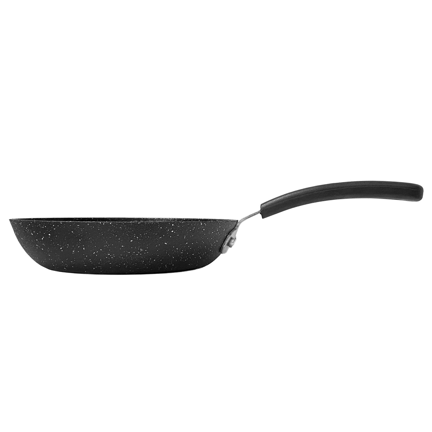 THE ROCK by Starfrit Terra Black Marble Non-Stick Fry Pan with Bakelite Handle, 12 In.