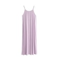 thumbnail image 5 of UVEASISHA Women's Spaghetti Strap Maxi Nightgowns Modal Scoop Neck Cami Sleep Dress Soft Comfy Loose Long Loungewear Casual Flowy Sleepwear Purple 4XL, 5 of 10