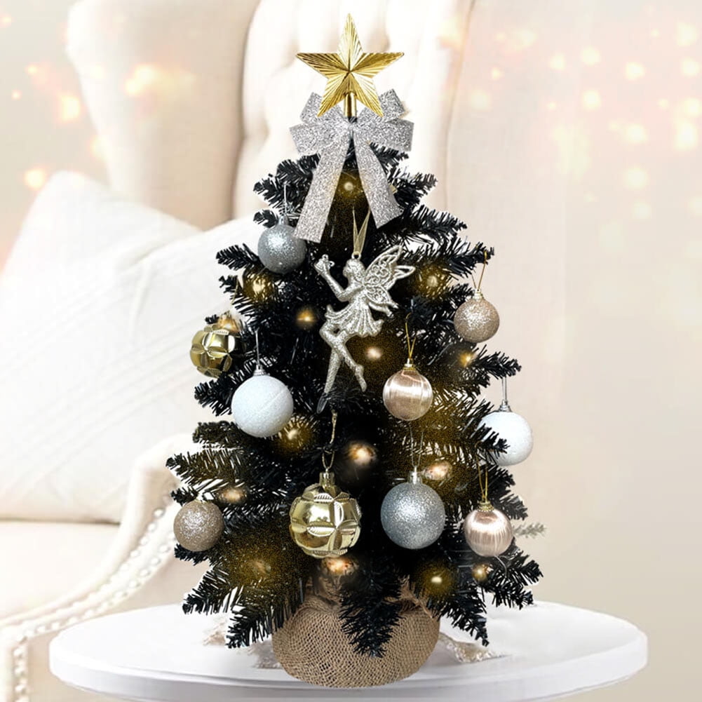 Kadyn Small Christmas Tree, 2ft Mini Christmas Tree, Artificial Small Desktop Xmas Tree with Tree Ornaments, for Christmas Thanksgiving Decorations-F Kadyn Small Christmas Tree, 2ft Mini Christmas Tree, Artificial Small Desktop Xmas Tree with Tree Ornaments, for Christmas Thanksgiving Decorations-F
