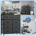 thumbnail image 4 of DEXTRUS 9-Drawer Fabric Dresser, Sturdy Storage with Metal Frame for Bedroom & Closet – Black Gray, 4 of 6