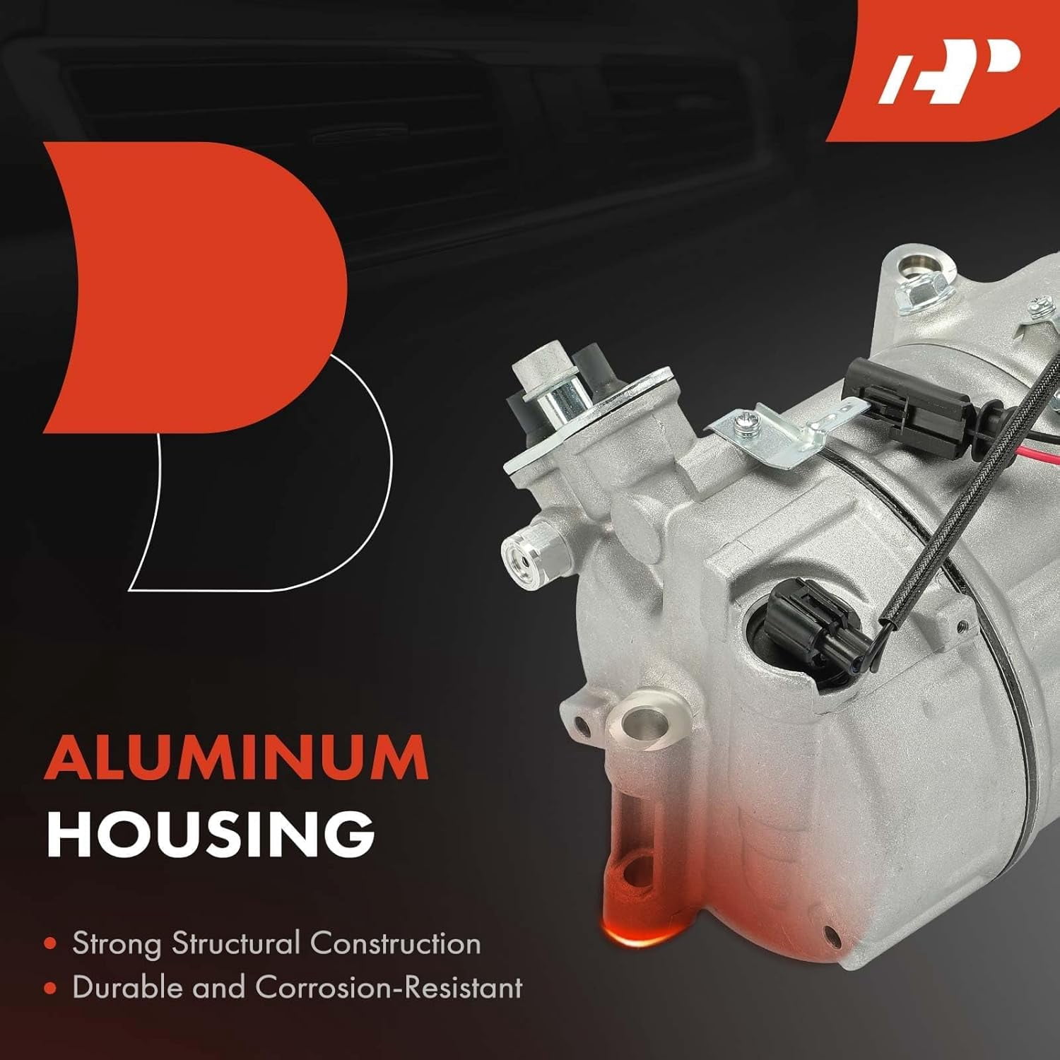 A-Premium Air Conditioner AC Compressor with Clutch Compatible with Chevrolet Equinox & GMC Terrain, 2015 2016 2017, 2.4L