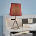 thumbnail image 5 of Teamson Home Table Lamp Metal & Round Shade Modern Lighting Red Aria VN-L00066R, 5 of 9