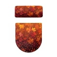 thumbnail image 2 of HELLHERO Autumn Maple Leaves Polyester Fabric Toilet Seat Cover Set & Reusable Toilet Dust Cover Set & Fits All Toilet Shapes for Household Soft, 2 of 8
