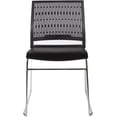 thumbnail image 1 of Silla Apilable Cerdeña Negra I Seating para Interior y Exterior con Base de Acero Cromado, 1 of 7
