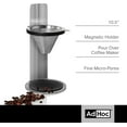 thumbnail image 2 of Mr. Brew Pour-Over Coffee Maker - Single Serve Coffee Maker - Pour Over Coffee Dripper with Double Layer Filter - Stainless Steel Coffee Maker - Steel, 10.5", 2 of 7