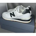 thumbnail image 3 of New Balance U574FBS White Grey All Leather Men's Athletic Sneakers Size 9 M, 3 of 6