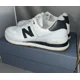 thumbnail image 3 of New Balance U574FBS White Grey All Leather Men's Athletic Sneakers Size 9 M, 3 of 6