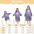 thumbnail image 4 of FORMRS Wearable Blanket Hoodie with Sleeves for Kids Cozy Flannel Sweatshirt, Purple Forest, 4 of 7