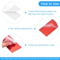 thumbnail image 4 of 10uds Tira Espejo Pared Pegatina, 2 x 7.9 Auto Adhesivo Acrílico Espejo Pared Tiras Calcomanía Removible  para Hogar Dormitorio Fondo DIY Decoración, Rojo, 4 of 7