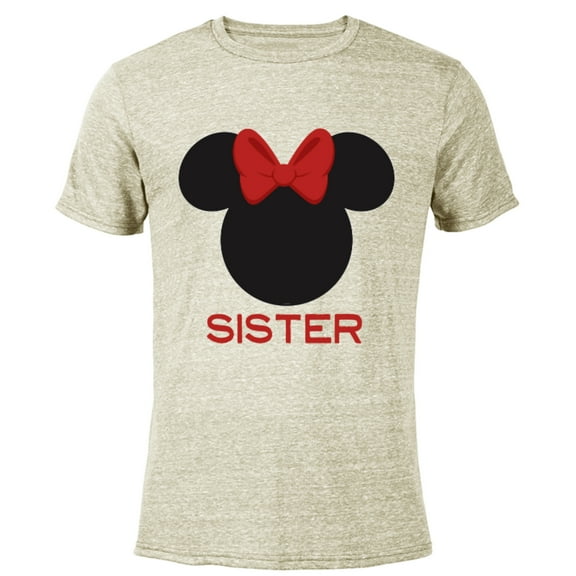 Disney Minnie Mouse Sister Family - Short Sleeve Blended T-Shirt for Adults – Customized-Yellow