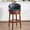 Dark Blue, variant on 1 PC Cow top Leather Wooden Bar Stools, 26.5" Counter Height Bar Chair with Back, 180 Degrees Swivel Barstools Chair for Home Kitchen Counter,Dining Room, Brown