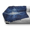 thumbnail image 3 of Night Soft Flannel Fleece Throw Blanket, Heavenly Majestic Galaxy View Falling Stars Celestial Cosmos, Cozy Plush for Indoor and Outdoor Use, 60" x 80", Navy Blue White Indigo, by Ambesonne, 3 of 6