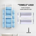 thumbnail image 6 of LZCKDPX Bathroom Towel Storage Rack, Towel Racks for Bathroom Wall Mounted 30 inch with Shelf Can Holds 6 Large Towels, Wall Towel Rack for Rolled Towels, Black,White, 6 of 6