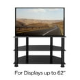 thumbnail image 3 of Ematic Metal and Glass TV Stand for TVs up to 66 lbs and 42", ETVS660 Black, 3 of 10