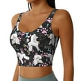 thumbnail image 2 of Honeii Cute Poodle Dog patten Workout Crop Tank Top for Women Yoga Tank Tops Athletic Sports Shirts Exercise Undershirts,Sports Bra,Sports vest-X-Large, 2 of 8