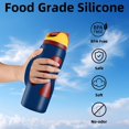 thumbnail image 3 of shiyou-Silicone Water Bottle Boot for Owala 24oz, Anti-Slip Protective Sleeve, Protective Sleeve Case Compatible with FreeSip Water Bottle Gift for Owala Protector Cover Accessory (Blue), 3 of 4