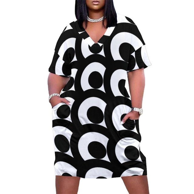 Vestido de bolsillo suelto Mod Montage (negro) vestidos para mujer 2025 Vestidos de fiesta Ropa de mujer