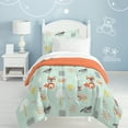 thumbnail image 6 of Dream Factory Woodland Friends Twin 5 Piece Comforter Set, Polyester, Microfiber, Green, Blue, Child, 6 of 6