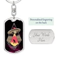 thumbnail image 2 of Homesick Alien Stainless Steel or 18k Gold Premium Swivel Dog Tag Keychain, 2 of 8
