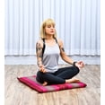 thumbnail image 3 of Leewadee Zabuton Seating Cushion – Square Floor Seat for Meditation Exercises, Light Yoga Mat Filled with Kapok, 28 x 28 inches, Auburn Pink, 3 of 7