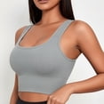 thumbnail image 2 of Njagoc3 Square Neck Crop Tank Tops for Women - Workout Longline Sports Bras Padded Yoga Camisole, 2 of 6