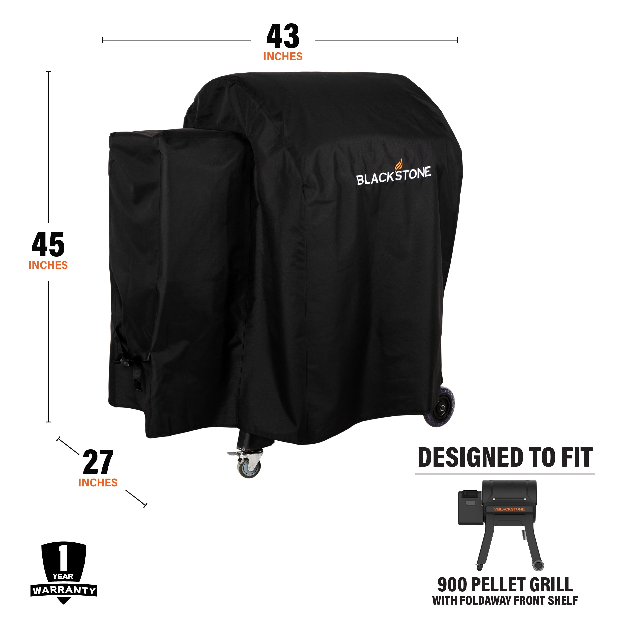 Blackstone 900 Pellet Grill Smoker Cover – 43"L x 27”W x 45”H