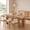 Oak, variant on 77 Inch Rectangular Dining Table for 4-6, MDF Top with Oak Veneer, Slab Panel Base, Sturdy Kitchen Dining Table, Easy Assembly,Natural Wood