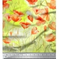 thumbnail image 3 of oneOone Georgette Viscose Fabric Leaves & Flower Panel Print Sewing Fabric BTY 42 Inch Wide, 3 of 3