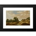 thumbnail image 2 of Joachim Govertsz Camphuysen 14x10 Black Modern Framed Museum Art Print Titled - A Dune Landscape with a Peasant Woman and Child on a Path, Farm Houses Beyond, 2 of 5
