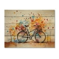 thumbnail image 3 of Designart "Bicycle modern Fusion Painting II" Transportation Print on Natural Pine Wood, 3 of 5