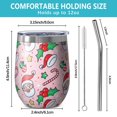 thumbnail image 5 of Christmas 12oz Stainless Steel Insulated Wine Tumbler with Lid and Straw – Double Wall Vacuum Mug for Hot & Cold Drinks, 304 Steel Interior, Sweat-Free Design, 5 of 5