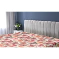 thumbnail image 5 of Ambesonne Butterflies Fitted Sheet, Butterfly Spring Forest, Queen Size, Coral Salmon Dried Rose, 5 of 5