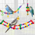 thumbnail image 5 of MRSXXNTY Bird Parakeet Toys,Swing Hanging Standing Chewing Toy Hammock Climbing Ladder Bird Cage Colorful Toys Suitable for Budgerigar, Parakeet, Conure, Cockatiel, Mynah, Love Birds, Finches, 5 of 7