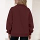 thumbnail image 4 of HongQid Women's Half Zip Sweatshirts Fleece Stand Collar Long Sleeve Oversized Pullovers with Pockets, 4 of 5