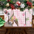 thumbnail image 2 of asddcavvf Easter Bunny Egg Pattern Linen Print Kitchen Dining Room Insulated Decorative Placemat（2） Table Dinner Set for 4 round Dining Room Table And Chairs for 4 Glass Top, 2 of 7