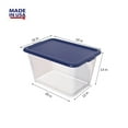 thumbnail image 2 of SimplyKleen 14.5 Gallon 58 Qt. Clear Storage Bin with Lid Plastic Storage Bin Clear, Stackable, Totes 4 Pack, 2 of 7