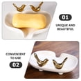thumbnail image 2 of Ceramic Soap Dish Trays for Bathroom Accessories Wash Table Holder Cute Nordic White Ceramics, 2 of 6
