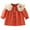 Red, variant on Odeerbi Toddler Girls Trench Coat Peter Pan Collar Jacket Small Cardigan Fashion Cute Windbreaker Long Sleeve Round Neck Outerwear Top Green