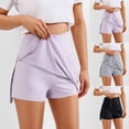thumbnail image 5 of AherBiu 2 in 1 Skorts for Women A-Line Tennis Mini Skirts Stretch High Waisted Athletic Short Skirt, 5 of 6