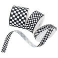 thumbnail image 6 of GOOHOCHY 3 Rolls Checkered Fabric Plaid Ribbon, 6 of 8
