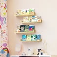 thumbnail image 7 of NiHome Solid Wood and Acrylic Floating Shelves for Children's Rooms, Nurseries, Playrooms, Easy Installation Clear Panels Book Display, Safe Reading Environment for Infants and Toddlers (Set of 4), 7 of 7